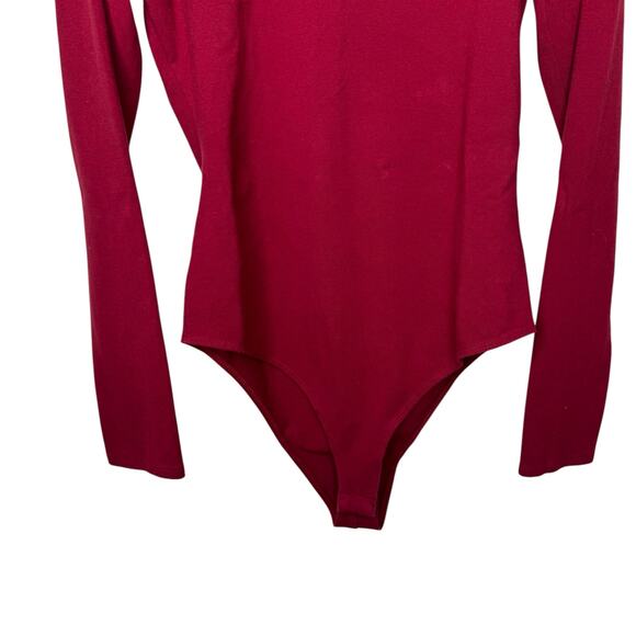 REFORMATION Jeans Navia Turtleneck Bodysuit Red Size Medium - Picture 8 of 9
